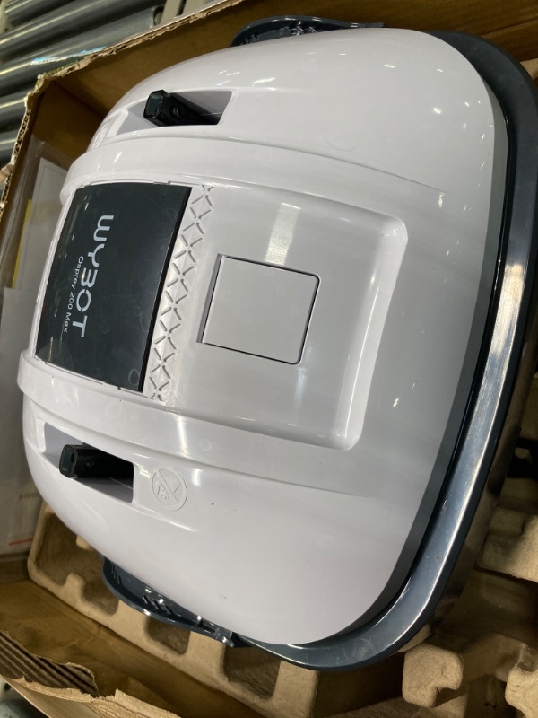 Photo 3 of WYBOT Cordless Robotic Pool Cleaner, Lasts 100Mins Runtime, Automatic Pool Vacuum, Powerful Suction, IPX8 Waterproof, Ideal for Above Flat Bottomed Pools Up to 861 Sq.Ft Osprey 200Max Osprey 200 MAX White