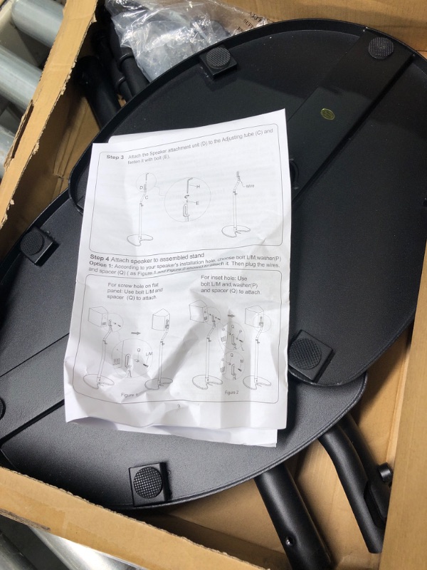 Photo 1 of Mounting Dream Height Adjustable Speaker Stands Mounts, One Pair Floor Stands, Heavy Duty Base Extendable Tube, 11 LBS Capacity Per Stand, MAX 40" Height Adjustment MD5401 (Speakers Not Included)