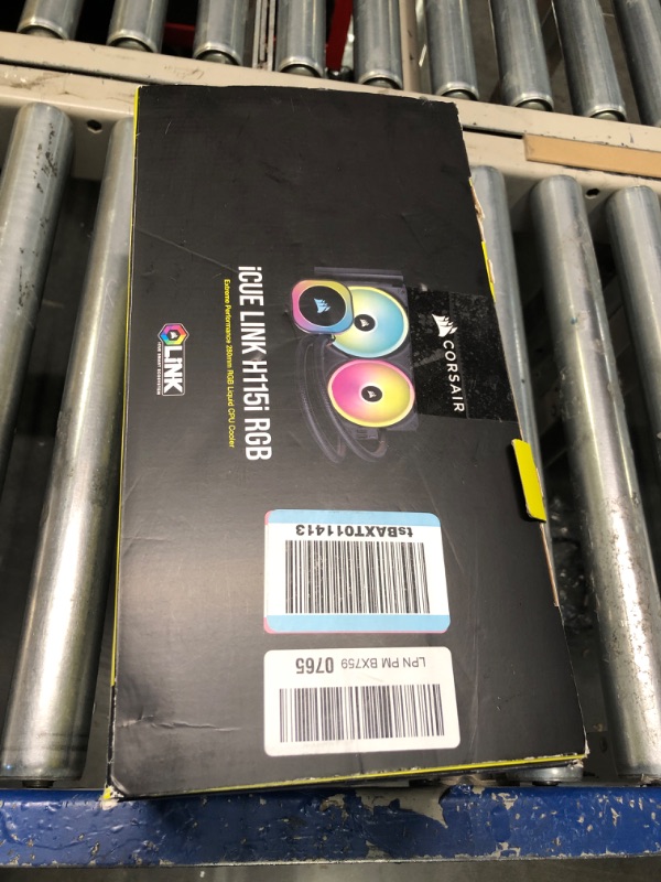 Photo 1 of CORSAIR iCUE Link H115i RGB Liquid CPU Cooler - 280mm AIO - QX140 RGB Fans - Fits Intel® LGA 1700, AMD® AM5 - iCUE Link System Hub Included - Black Black 280mm AIO