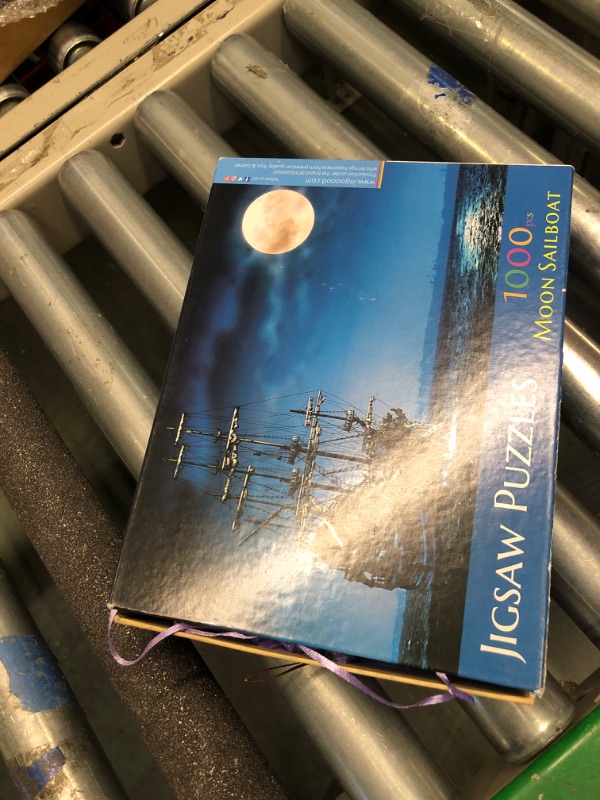 Photo 2 of Ingooood- Jigsaw Puzzles 1000 Pieces for Adult- Fantasy Series- Moon Sailboat_IG-0521 Entertainment Wooden Puzzles Toys