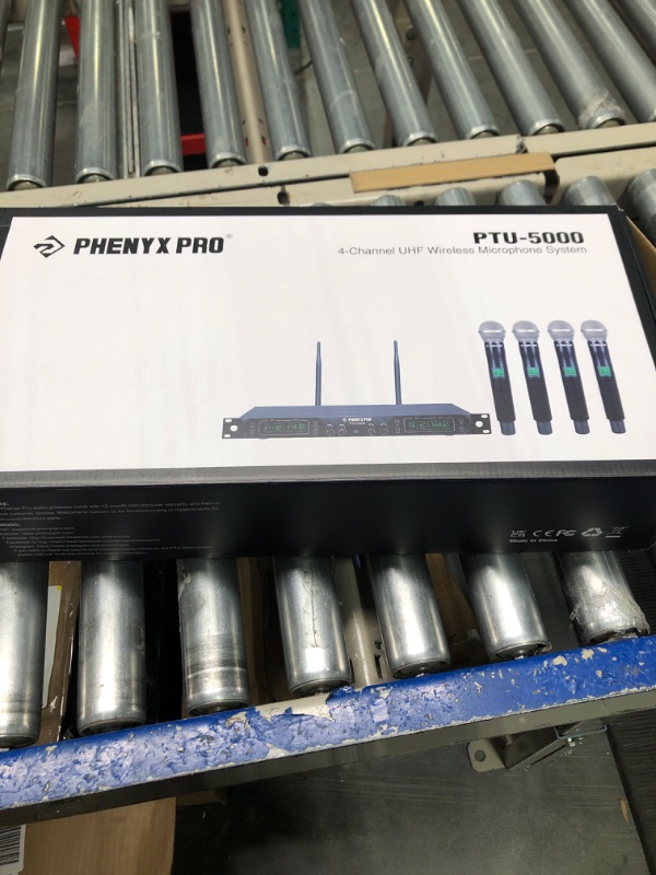 Photo 2 of Phenyx Pro Wireless Microphone System, 4-Channel UHF Wireless Mic, Fixed Frequency Metal Cordless Mic with 4 Handheld Dynamic Microphones, 260ft Range, Microphone for Singing,Church(PTU-5000-4H)