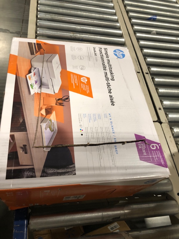 Photo 1 of HP DeskJet 4155e Wireless Color All-in-One Printer with bonus 6 months Instant Ink (26Q90A), white