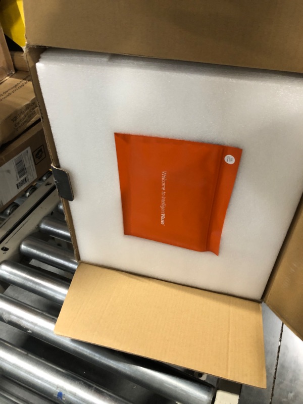 Photo 1 of Joseph Joseph 30030 Intelligent Waste Titan Trash Can Compactor, 8 gallon / 30 liter, Stainless Steel 8 gallon/30 liter Stainless Steel