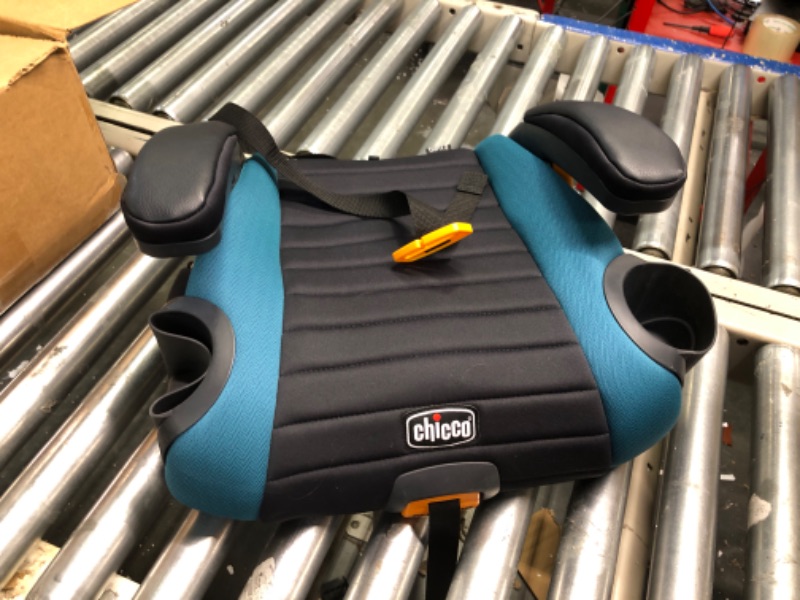 Photo 1 of Chicco GoFit Plus Backless Booster Car Seat with Quick-Release Latch, Travel Booster Seat for Car, Portable Car Booster Seat for Children 40-110 lbs. | Stream/Blue Stream GoFit Plus