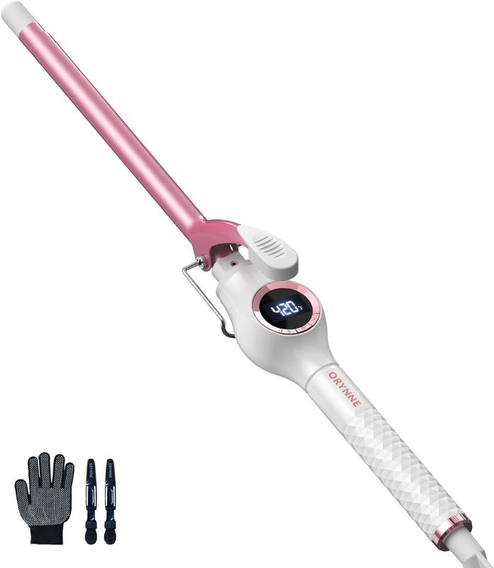 Photo 1 of 1/2 Inch Curling Iron Wand Ceramic, Small Barrel Curling Iron for Tight Curls, Half Inch Tiny Curling Wand for Short & Long Hair, Heat Up Fast, Digital Temp Control