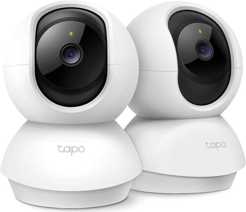 Photo 1 of TP-Link Tapo 2K Pan/Tilt Security Camera for Baby Monitor, Dog Camera w/ Motion Detection, Motion Tracking, 2-Way Audio, Night Vision, Cloud/Local Storage, Works w/ Alexa & Google Home, 2-Pack(C210P2)
