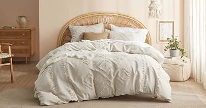 Photo 1 of  Modern Farmhouse Medallion 4-Piece Comforter Set, King,BEIGE