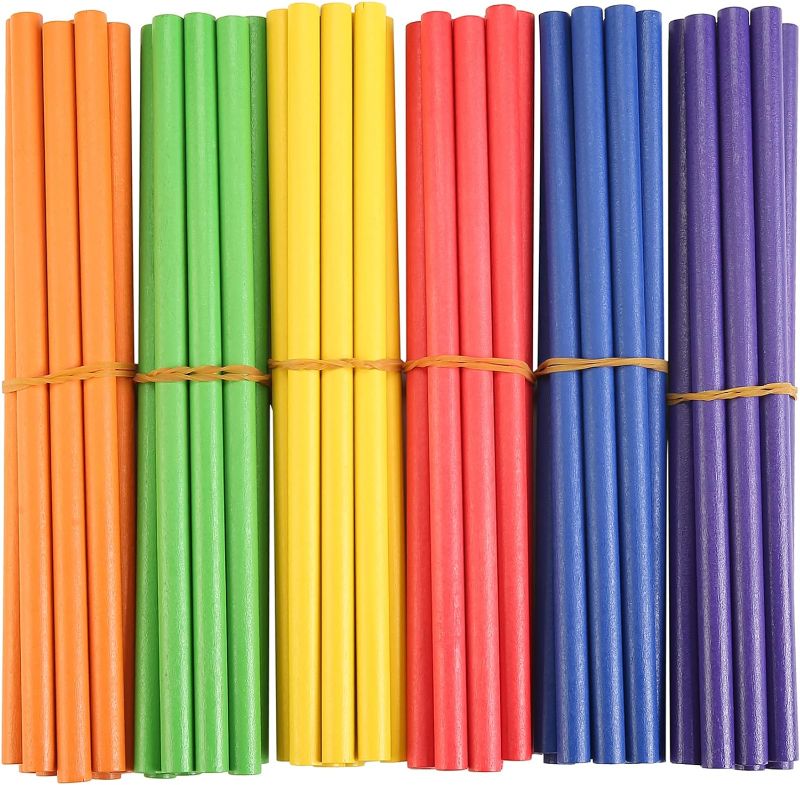 Photo 1 of 60 Pcs Rhythm Sticks for Kids Bulk, Wood Music Lummi Sticks, 6 Colors
