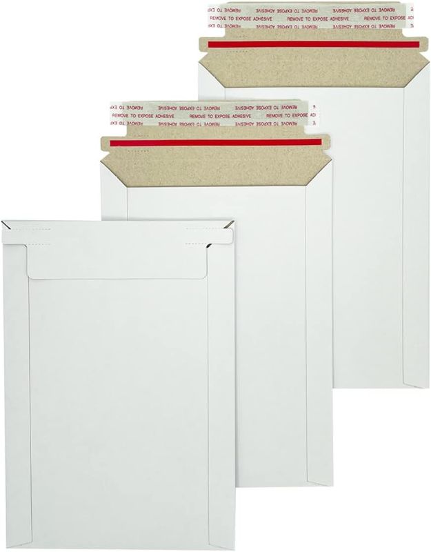 Photo 1 of 30 Pack White Rigid Mailers 7.5X9.45 Inches - Can Keep Flat Kraft Cardboard Mailer, Suitable for Protecting Shipping Gift Cards, Invitations, Photos, Documents
