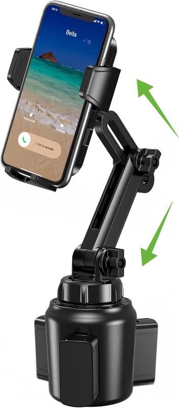 Photo 1 of [Upgraded Cup Phone Holder for Car, Universal [No Shaking] Cup Holder Phone Mount with Expandable Base for Car Truck, Adjustable Holder,Compatible with iPhone Samsung All Phones (1 Pack)
