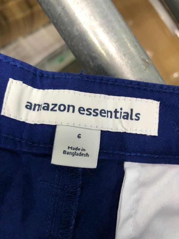 Photo 4 of Amazon Essentials Women's Mid-Rise Slim 5 Inch Inseam Blue Short (Available in Straight and Curvy Fits) SIZE: 6
