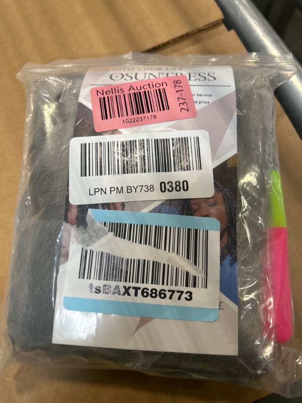 Photo 1 of Osuntress Braiding Hair Pre Stretched 12 Inch 4 Packs, Short Hair Extensions for Braids, Synthetic Braiding Hair Prestretched Gray 12 Inch (Pack of 4) Gray