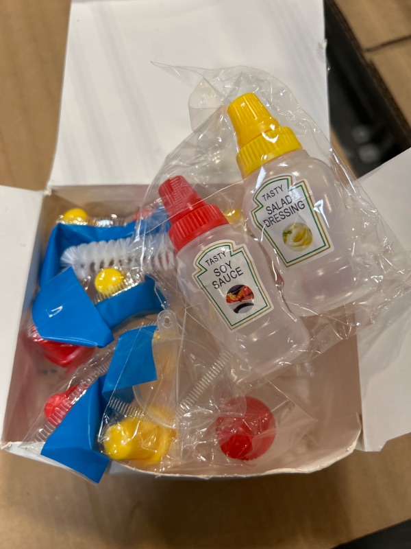 Photo 2 of 12 Pcs Mini Ketchup Bottles,25ml Condiment Squeeze Bottles,Plastic Sauce Container for Kids,Office,Bento Box,Picnic,Honey,Salad Dressing