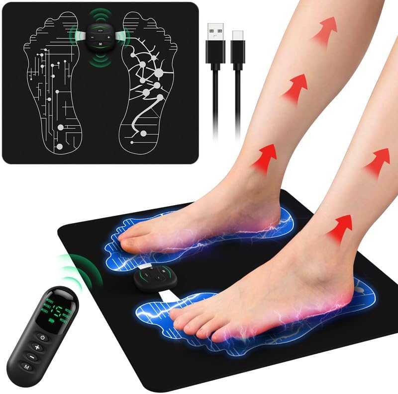 Photo 1 of *** USED***EMS Foot Stimulator, EMS Foot Massager Mat – Foot Stimulator Pad – Foldable Feet and Massage Machine for Improved Muscle Performance and Pain Relief a8 *** NOT FUNCTIONAL*****
