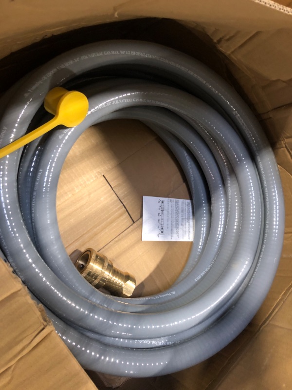 Photo 3 of 30FT 3/4" ID Natural Gas Hose with Quick Connect 3/4" ID Natural Gas Hose with Quick Connect Fittings for NG/LP Propane Appliances, Grill,Patio Heaters,Generators, Indoors & Outdoors