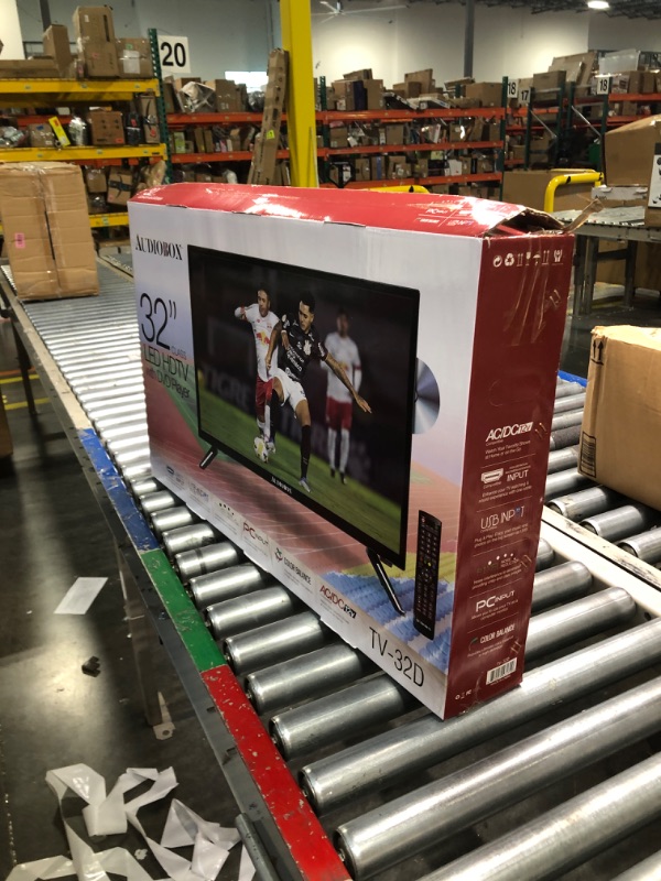 Photo 2 of Audiobox 32" TV Widescreen HDTV, Built-in DVD Player with HDMI & USB with Car Cord Adapter and Digital Noise Reduction (TV-32D)
***New, factory packaging still intact. 