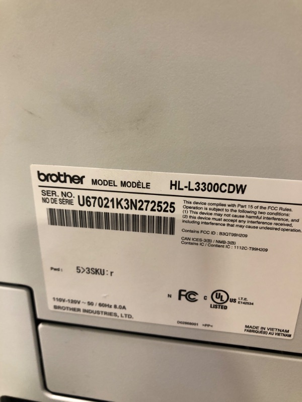 Photo 6 of Brother HL-L3300CDW Wireless Digital Color Multi-Function Printer with Laser Quality Output, Copy & Scan, Duplex, Mobile | Includes 4 Month Refresh Subscription Trial ¹ Amazon Dash Replenishment Ready
***Used, but in good condition and functional*** 