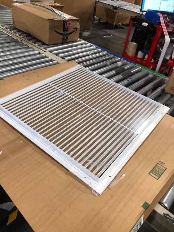 Photo 2 of 24" X 24"Aluminum Return Grille - Easy Air Flow - Linear Bar Grilles [Outer Dimensions: 26.5"w X 26.5"h] 24 x 24