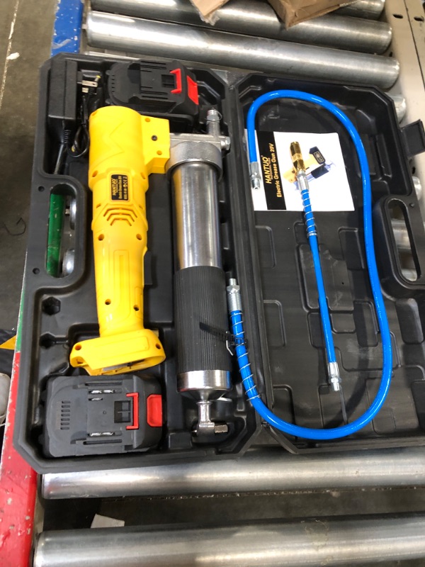 Photo 1 of 20V Cordless Grease Gun, Electric Grease Gun Professional High Pressure 10000 PSI Cordless Grease Guns, Inclued Battery with Carrying Case

