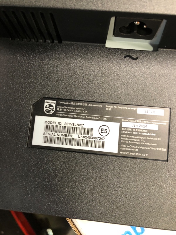 Photo 1 of PHILIPS Computer Monitors 22 inch Class Thin Full HD (1920 x 1080) 75Hz Monitor, VESA, HDMI & VGA Port, 4 Year Advance Replacement Warranty, 221V8LN 22" Class Full HD | VA