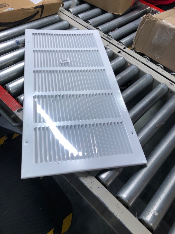 Photo 2 of 26"w X 12"h Steel Return Air Grilles - Sidewall and Ceiling - HVAC Duct Cover - White [Outer Dimensions: 27.75"w X 13.75"h]