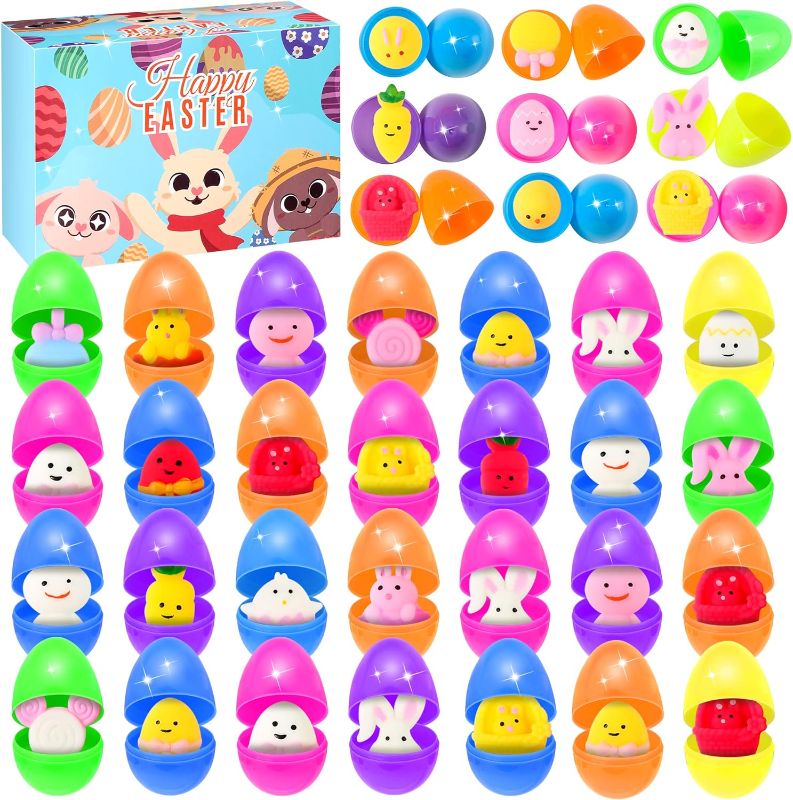 Photo 1 of 30Pack Easter Egg Fillers, Easter Mochi Squishy Toys Party Favors for Kids, Kawaii Mini Squishies Animals Toys for Easter Basket Stuffers Classroom Prizes,Bulk Easter Toys for Goodie Bag Stuffers
