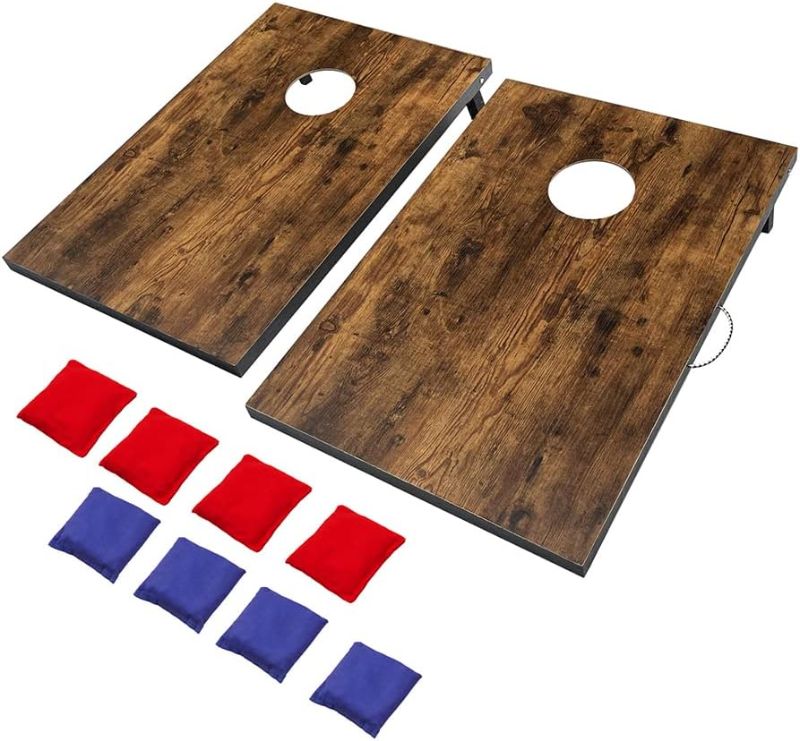 Photo 1 of Cornhole Board Set Outdoor Game-Includes 2 MDF Wood Boards 35.4x23.6 Inch,8 12 Ounce Corn Hole Bean Bag Cornhole Set.