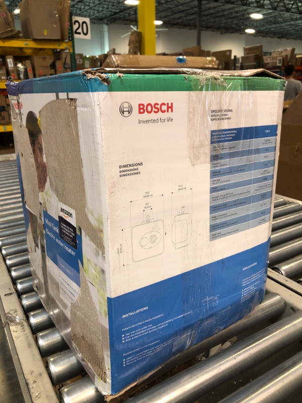 Photo 3 of Bosch Electric Mini-Tank Water Heater Tronic 3000 T 4-Gallon (ES4) - Eliminate Time for Hot Water - Shelf, Wall or Floor Mounted 4 Gallon