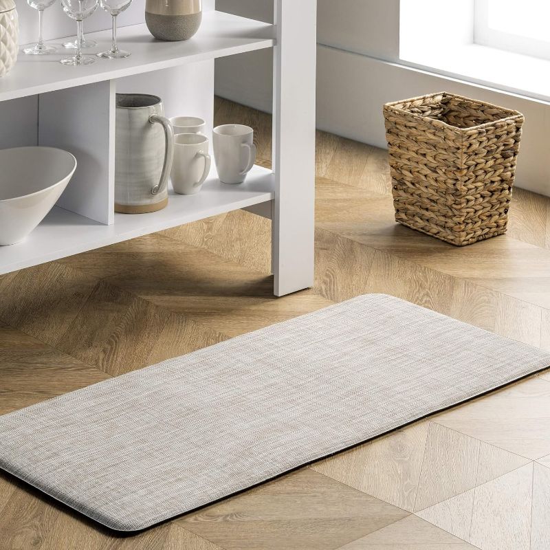 Photo 1 of KIMODE Anti Fatigue Kitchen Mat,Boho Vintage Kitchen Rugs Sets of 2,Non Slip Waterproof Kitchen Floor Mats,Ergonomic Cushioned Comfort Standing Mat for Laundry,Office,Sink,Desk,Mutil-Brown 17.3" x 59 "+ 17.3" x 29 "--0.47 inches Brown/Multi