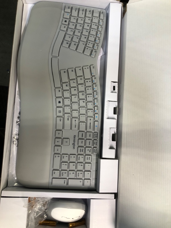 Photo 3 of Kensington Pro Fit Ergonomic Wireless Keyboard and Mouse - Grey (K75407US)