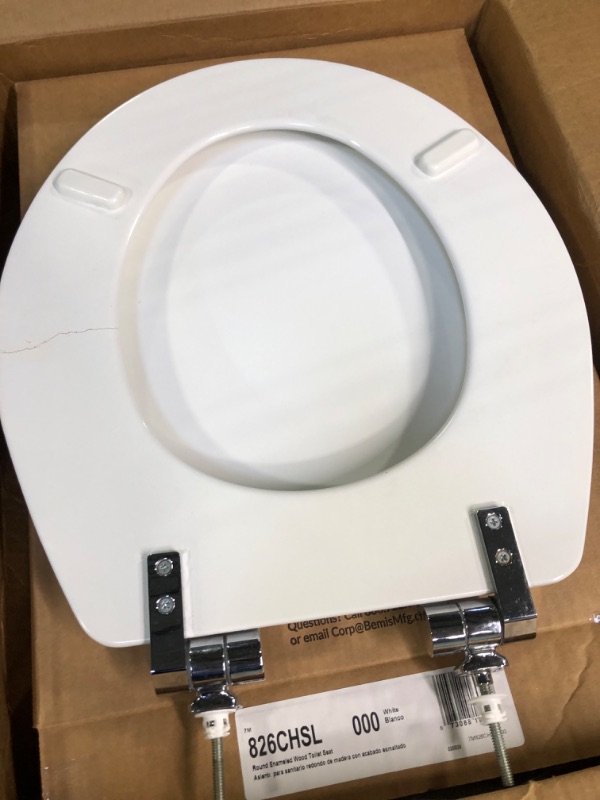 Photo 2 of **cracked seat**Mayfair  Slow Close Round  White  Molded Wood  Toilet Seat