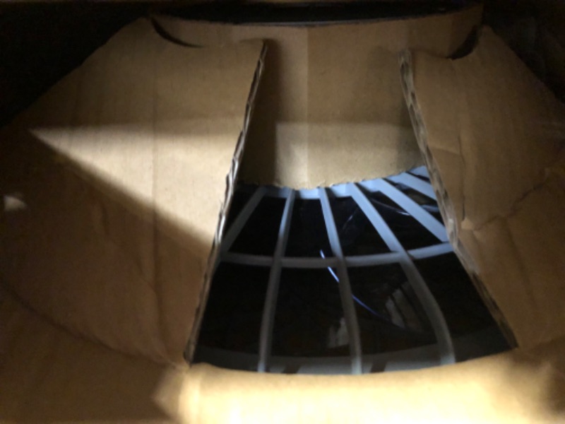 Photo 1 of JHHF Ceiling Fan with Lights Remote Control,Dimmable Fan Lighting, 20'' Enclosed Bladeless Fan, Semi Flush Mount,2.4GHz Wi-Fi Bluetooth & App Controlled with Alexa and Google Assistant (Dark Grey) 20 inch Gray