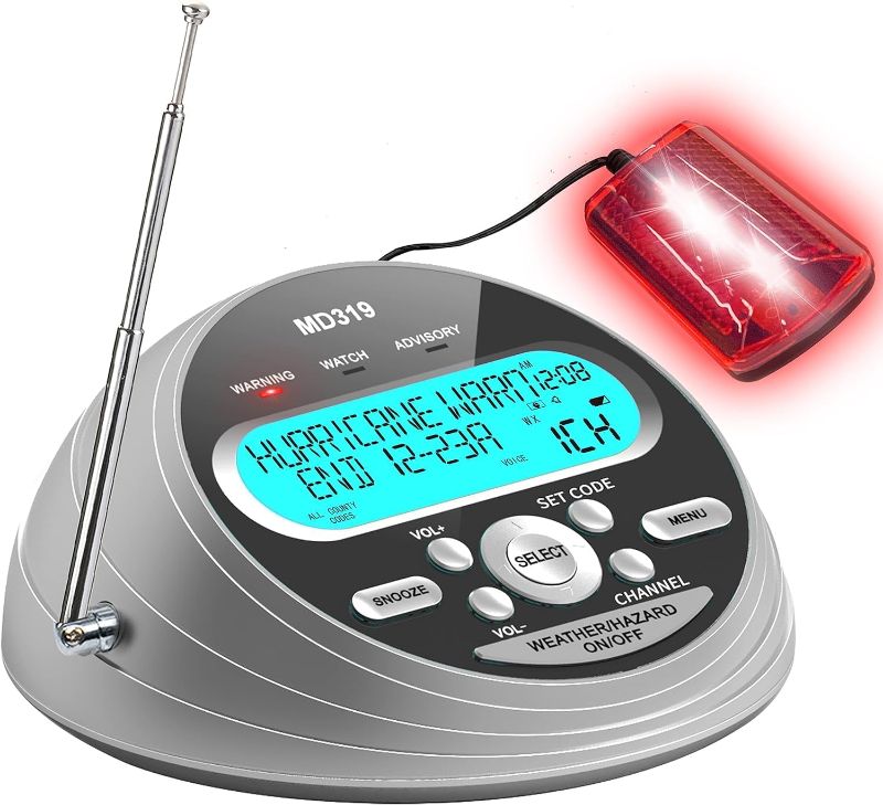 Photo 1 of Emergency Weather Alert Radio-S.A.M.E. Localized Programming, 80+ Emergency Alerts, Large Display,Alarm Clock &NOAA Weather Radio with Battery Backup for Emergency
***Missing light*** 