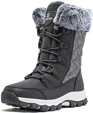 Photo 1 of HOBIBEAR Women's Snow Boots Anti-Slip Waterproof Outdoor Shoes Winter Snow Boots Warm Fur Lined Comfortable Shoes for Women (Estimated 7-7.5 Women's)