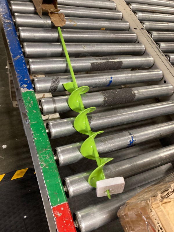 Photo 1 of TCBWFY 3x24 Inch Auger Drill Bit for Planting - Easy Planter Garden Auger - Bulb & Bedding Plant Augers - Post Hole Digger for 3/8”Hex Drive Drill 3"x24" Green