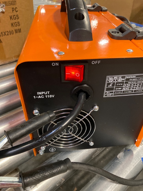 Photo 3 of 140Amp MIG Welder, Flux Core Welder AC 110V Gasless Welding Machine with IGBT Inverter, Automatic Wire Feed Welders Portable Metal Welder No Gas 110 Voltage 140A Compact Welder with Welding Gun
