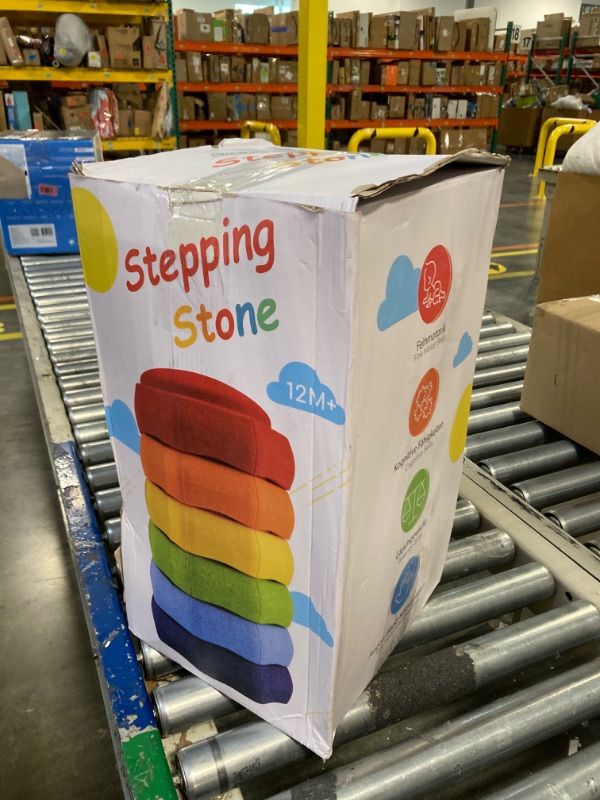 Photo 2 of  Stepping Stones for Kids and Also a Stacking Blocks Toy, Balance River Stones for Promoting Children's Coordination Skills Obstacle Courses Sensory Toys for Toddlers