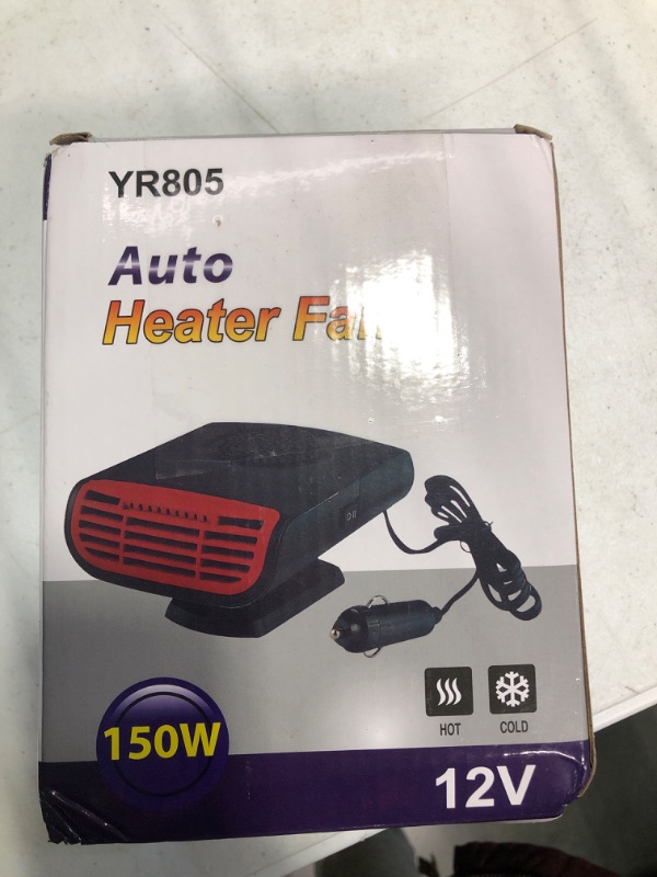 Photo 2 of 12 Volt Car Heater, 150W Portable Heater for Car Defroster, Car Heater that Plugs into Cigarette Lighter