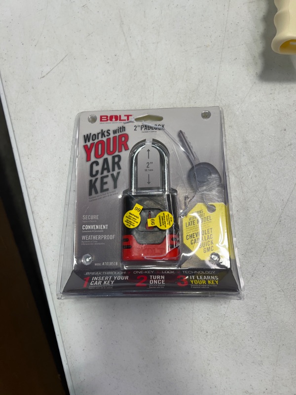Photo 1 of Bolt 7018518 Padlock for Late Model Chevrolet, GMC, Hummer, Buick, Cadillac, Potiac and Saturn Keys GM Late Model Keys