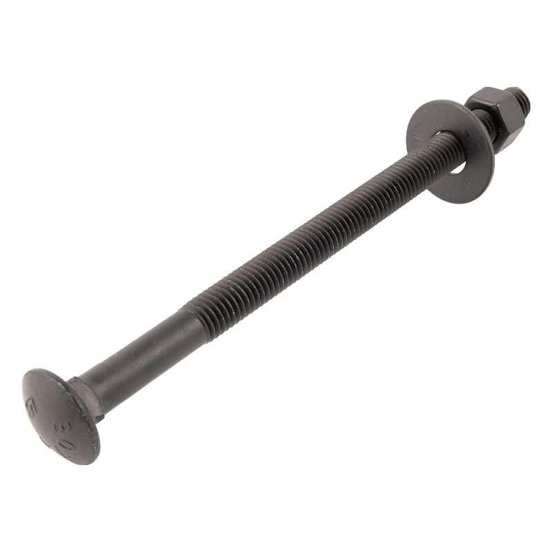 Photo 1 of 1/2 in. -13 x 8 in. Black Deck Exterior Carriage Bolt (15-Pack)
