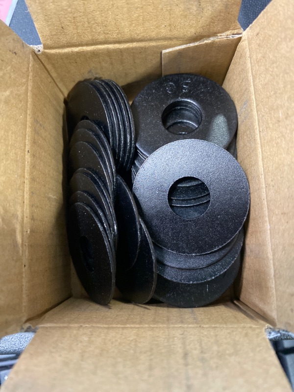 Photo 1 of 1/2 in. x 1-1/2 in. Black Deck Bolt Exterior Fender Washer (50-Pack)
