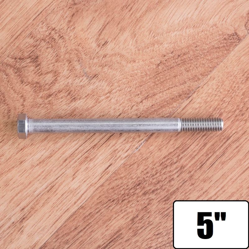 Photo 1 of 3/8 in.-16 x 5 in. Stainless Steel Hex Bolt (10-Pack)
