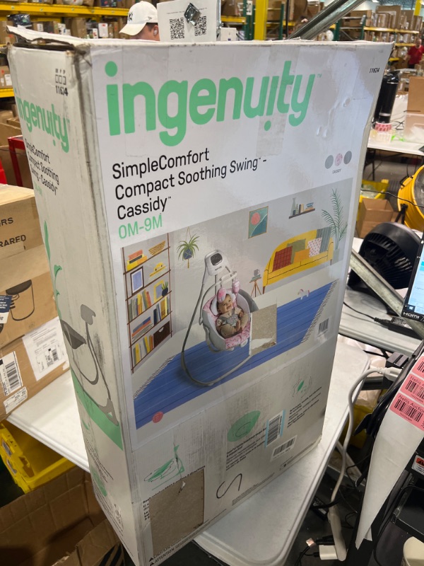 Photo 1 of Ingenuity SimpleComfort Multi-Direction Compact Baby Swing with Vibrations - Cassidy