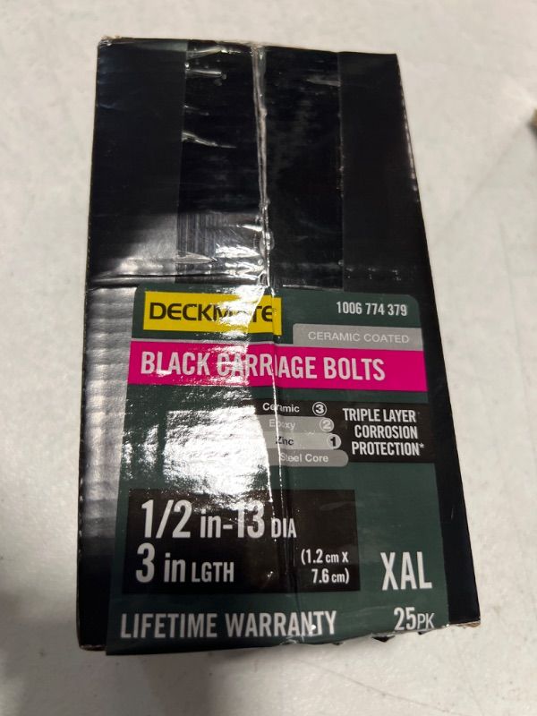 Photo 1 of 1/2 in.-13 x 3 in. Carriage Bolt (25 Per Pack)
