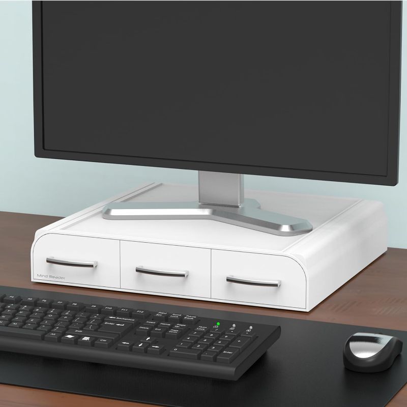 Photo 1 of Mind Reader PC, Laptop, IMAC Monitor Stand and Desk Organizer, White

