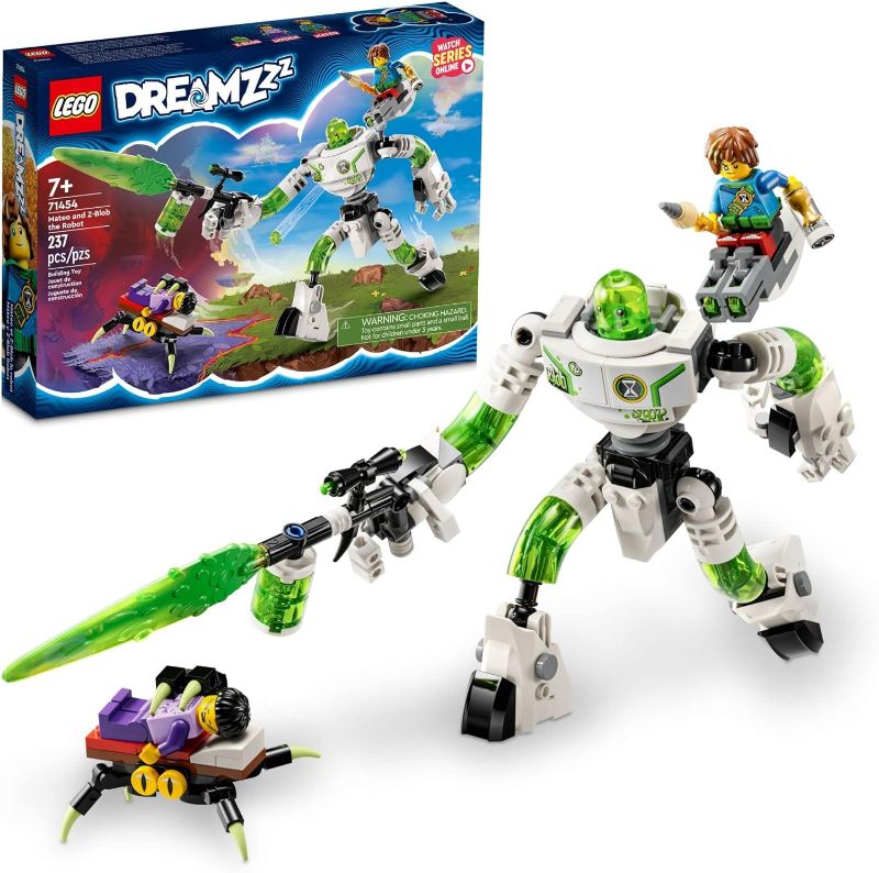 Photo 1 of LEGO DREAMZzz Mateo and Z-Blob The Robot 71454 Building Toy Set, 2-in 1 Build Transforms Z-Blob to a Robot, Great Gift for Grandchildren or Kids Ages 7 and Up to Play with Friends or on Their Own