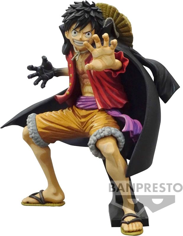Photo 1 of ****SLIGHT PAINT DAMAGE**** 
Banpresto - One Piece - Monkey D. Luffy Wanokuni [Manga Dimensions], Bandai Spirits King of Artist Figure-
