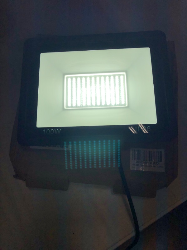 Photo 1 of 100W LED Flood Light Outdoor, 10000LM LED Work Light with Plug, 5000K Daylight White, IP66 Waterproof Outdoor Floodlights for Yard, Garden. 100W-1PACK