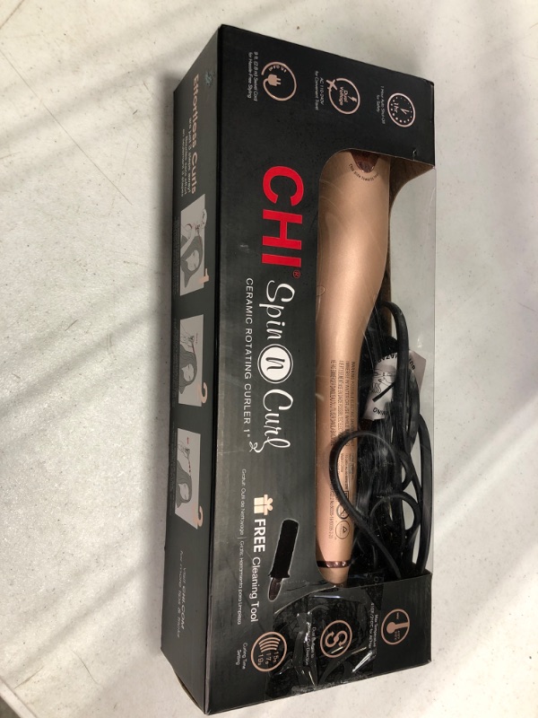 Photo 2 of CHI Spin N Curl Special Edition Rose Gold Hair Curler 1". Ideal for Shoulder-Length Hair between 6-16” inches.