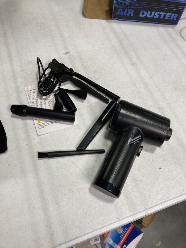 Photo 4 of Compressed-air-dusters-electric-duster-100000RPM- air Blower for Computer - No Compressed air can - Replace Canned air dusters -Keyboard Cleaner - pc air dusters - Compressed air Electric 7600mAh Dark Black